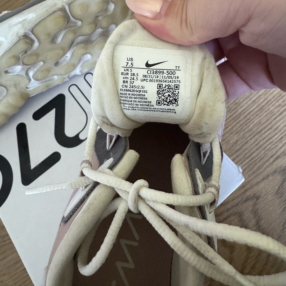 Nike Air Max 270 React Plum Chalk Stone Mauve (Women's) - Picture 6 of 7